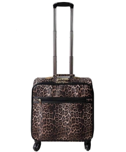 Leopard Rolling Carry On Luggage LGOT02-LP COFFEE